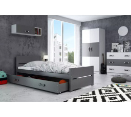 BARTEK PARTEROWE RAMA GRAFIT SZUFLADA GRAFIT BEZ MATERACY 90 X 200 KPL