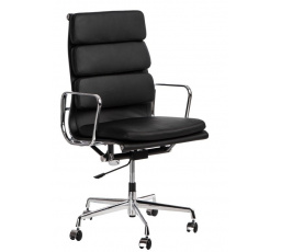 Irodai szék CH2191T fekete bőr króm