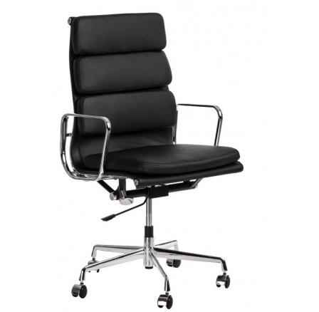 Irodai szék CH2191T fekete bőr króm