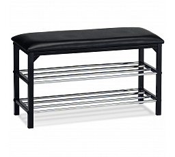 Botník, kov, černá, 83168-13 BK