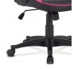 Herní křeslo, houpací mechanismus, černá ekokůže, KA-Y207 PINK