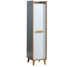 WERSO ruhásszekrény - W2, Fehér Briliáns+Antracit+Rivera