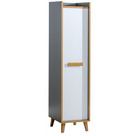 WERSO ruhásszekrény - W2, Fehér Briliáns+Antracit+Rivera