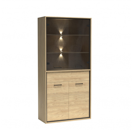 MEDIOLAN M3 Vitrin Természetes Hikora