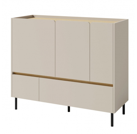 LUCA LC 8 komód, Bézs-homok/Tölgy olajozott