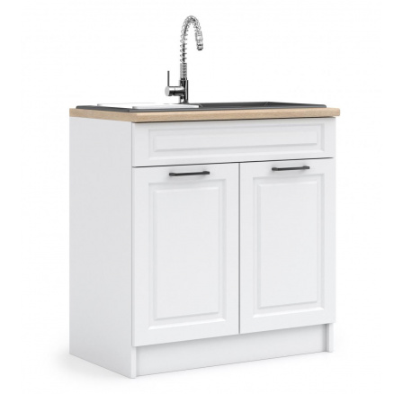 Kuchyňská dolní skříňka IRMA ZL80-2D1B, Bílá mat