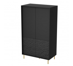 BULLET S-1 ruhásszekrény, Fekete/Arany