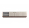 VESPER RTV 187 3D - cashmere mdf / orzech / złote uchwyty / cokół