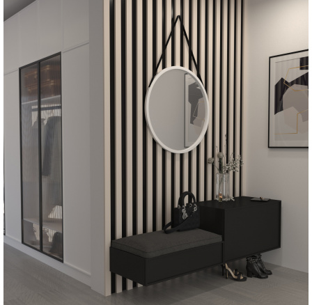 Grace Lustro Okrągłe na pasku 60cm Lustro 60x60