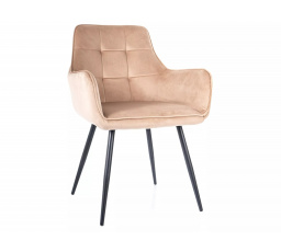 LEMON VELVET étkezőszék, Bézs Bluvel 28/Fekete