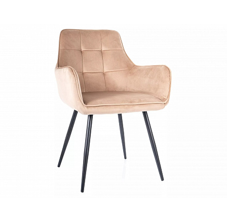 LEMON VELVET étkezőszék, Bézs Bluvel 28/Fekete