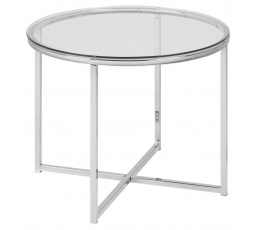 Kerekasztal Cross üveg/krómozott
