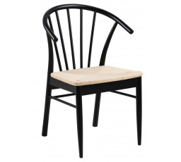 Cassandra karosszék karfákkal fekete/természetes