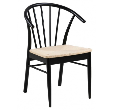 Cassandra karosszék karfákkal fekete/természetes