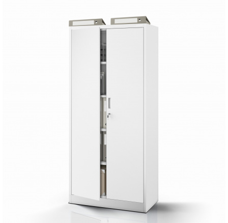 Fém szekrény JAN Compact 1750 x 800 x 400 mm, szürke