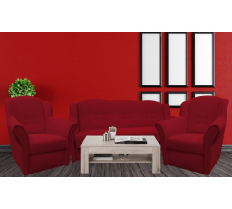 Sedací souprava Agáta Matt Velvet červená