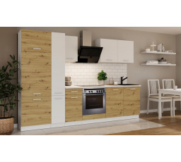 Kuchňská linka Todor 290 dub artisan/bílá + PD 200 bílá