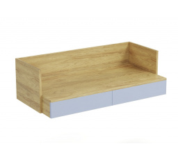 MOBIUS DESK 2S szekrény: természetes hickory, előlapok - blue horizon