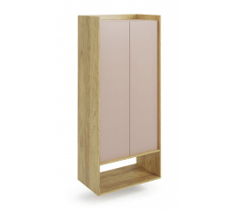 MOBIUS 2D komód, természetes/óarany rózsaszín