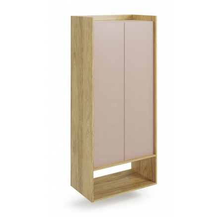 MOBIUS 2D komód, természetes/óarany rózsaszín