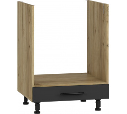 VENTO DP-60/82 sütő alsó konyhaszekrény, craft tölgy, antracit