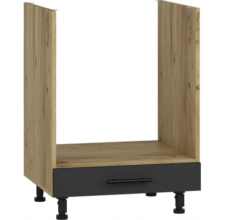 VENTO DP-60/82 sütő alsó konyhaszekrény, craft tölgy, antracit