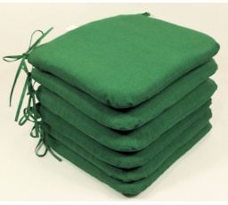 Sedák 40x40 cm látka tmavě zelený melír - set 6 kusů