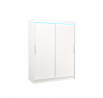 Tolóajtós szekrény LED világítással DENVER 150 Fehér+Fehér
