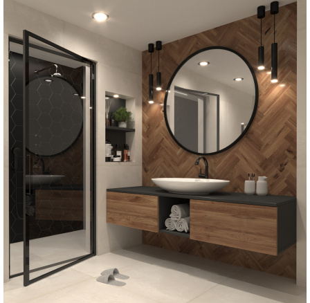 Grace Lustro Okrągłe 100cm Lustro 100x100