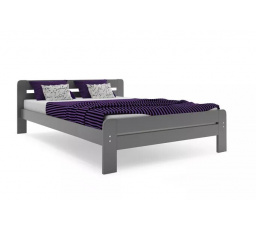 ŁÓŻKO SYPIALNIANE DALLAS GRAFIT STELAŻ DREWNIANY 140 X 200 KPL