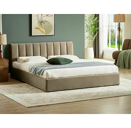 Ágy tárolóval MONTREAL VELVET 160x200 cm, Bézs Bluvel 28