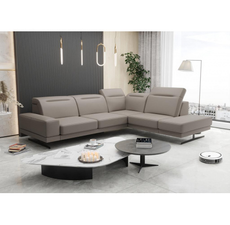 NAROŻNIK ZE SKÓRY NATURALNEJ FIORE 265x220 CM - Skóry naturalne - Wybierz swój kolor , prawa