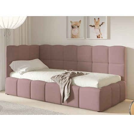 TUNIS ágy 200 x 90, magas oldalfal, Velutto 14, balos TUNIS ágy 200 x 90, magas oldalfal, Velutto 14, balos