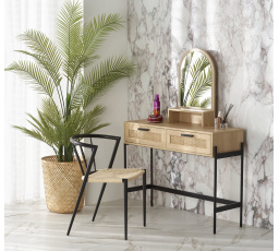 CARMEN konzol asztal természetes / fekete