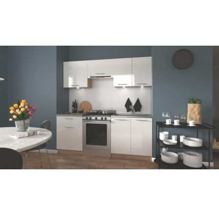 Konyhai összeállítás MARIJA 200, sonoma tölgy/fehér fényes