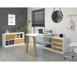 Sarokasztal IWO II Artisan+Fehér