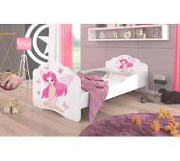 Ágy matraccal CASIMO LÁNY SZÁRNYAKKAL 140x70 Fehér