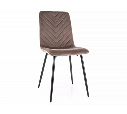 Étkezőszék DAREN VELVET, Cappuccino Bluvel 38/Fekete