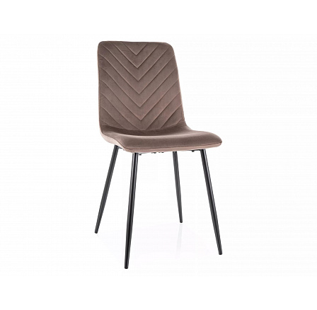 Étkezőszék DAREN VELVET, Cappuccino Bluvel 38/Fekete