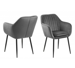 Emilia Velvet szék sötétszürke/fekete