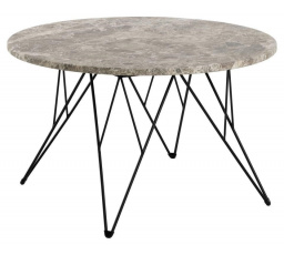 Prunus dohányzóasztal 80 cm márvány szürke/fekete