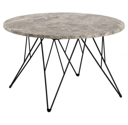 Prunus dohányzóasztal 80 cm márvány szürke/fekete