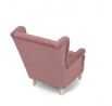 Křeslo ušák, růžová látka, AK-388 PINK2