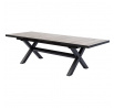 Zahradní stůl rozkládací 200-260x100cm, hliník, slinutá keramika, šedá, AZT-G1920 GREY