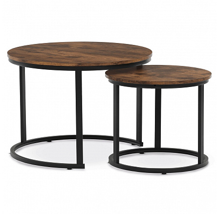 Konferenční stolek 70x70x51cm, mdf, old wood, CT-X7122 OLW