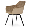 Jídelní židle, béžová, sametová látka, DCH-425 CAP4