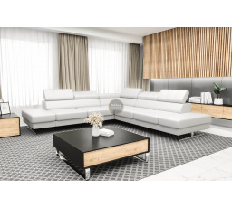 NAROŻNIK EMPORIO MAX 300X300 - Biała eko skóra