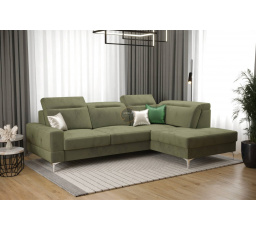 NAROŻNIK ROZKŁADANY MALIBU MINI 180X250 - prawa , Odcienie oliwkowego