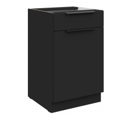 Dolní skřínka SIENA - 50 D 1F 1S BB, Černá mat/Černá mat