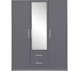 SMART SRL2 gardróbszekrény tükörrel, Antracit
